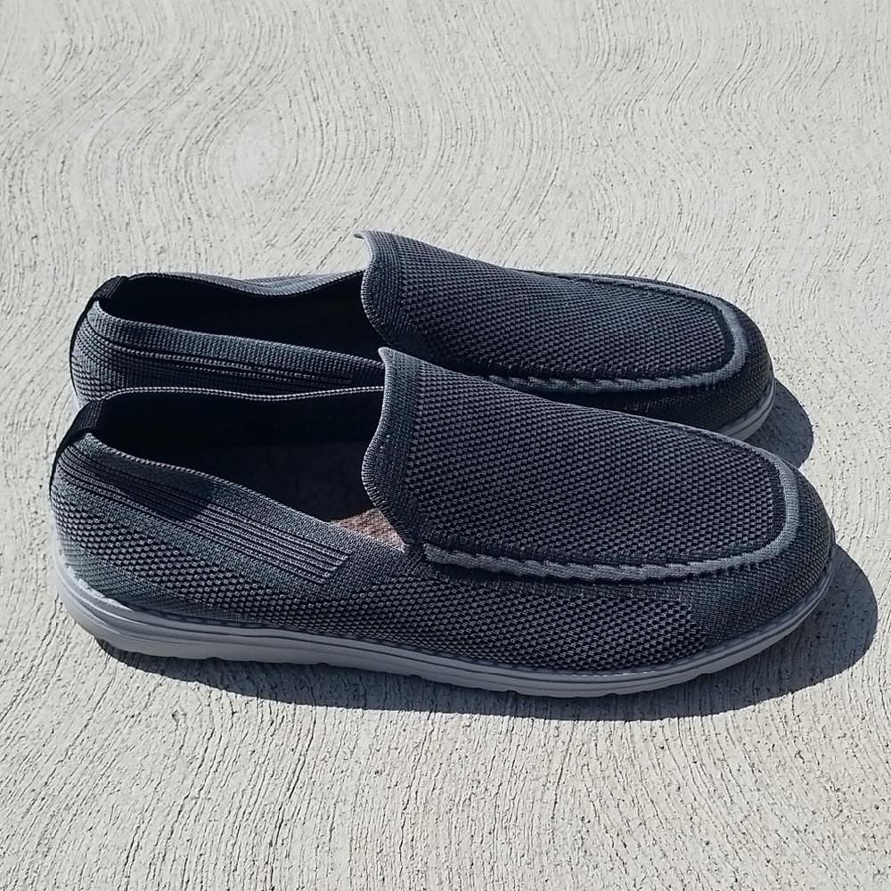 Itazero Men's Gray Canvas Lightweight Comfy Casual Loafer Slip On Shoes Size 14